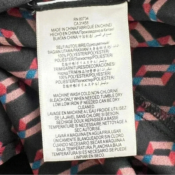 BCBGMaxAzria Drew Dress Geometric Print Front Zip Sz XXS - Picture 13 of 16